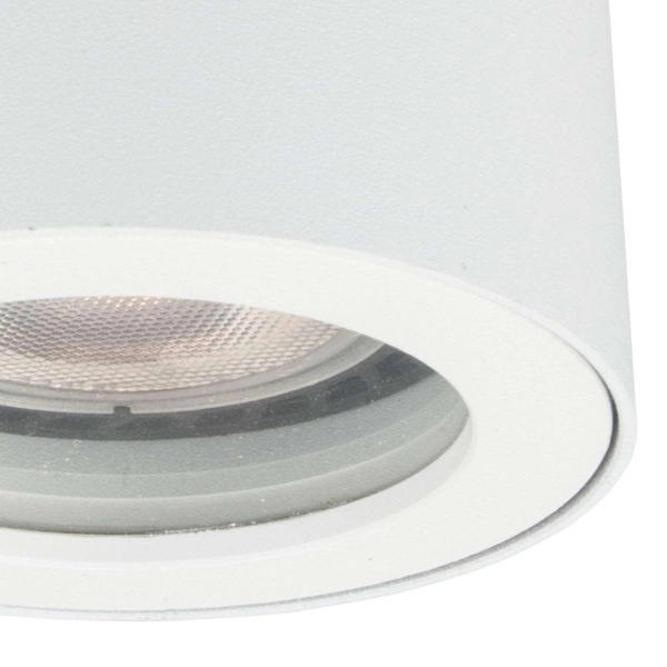 Sufitowa LAMPA tuba FARO LP-6510/1SM WH Light Prestige metalowy downlight IP65 okrągły biały