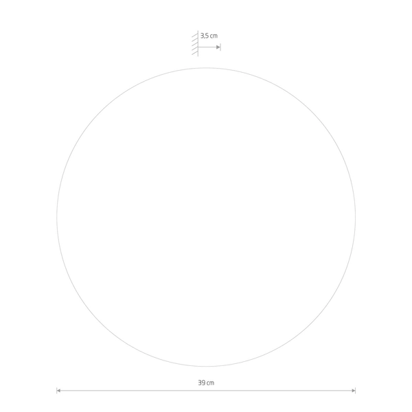 Jadalniana lampa ścienna Ring okrągła LED 15W czarna
