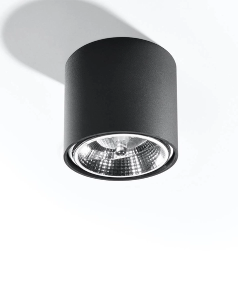 LAMPA sufitowa SL.0697 metalowa OPRAWA spot natynkowy tuba downlight czarny