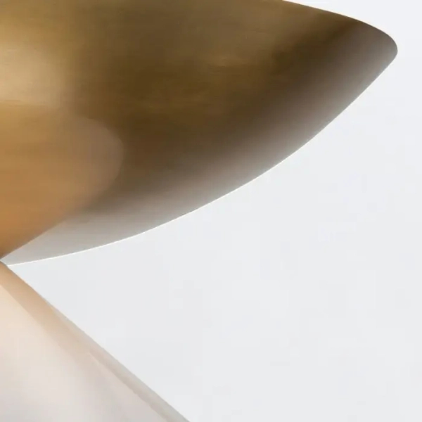 Wisząca lampa do salonu Saucer QN-SAUCER-4P-L-AB-OPAL kula mosiądz