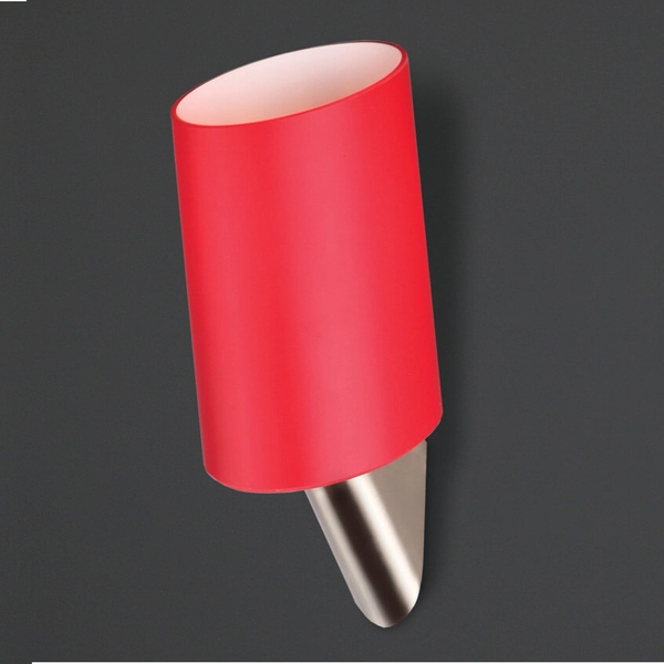 Nowoczesny kinkiet KAKADU W0071 Maxlight metal szczotkowany czerwony