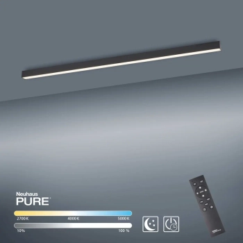 Podłużna lampa sufitowa PURE-LINES grafitowa 6021-13 1xLED 18W CCT na pilot