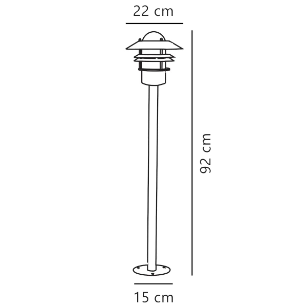 Ogrodowa lampa stojąca Blokhus 25078031 IP54 retro srebrny