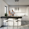 Zwisowa lampa Ring SL.1099 Sollux z reflektorkami do jadalni czarna