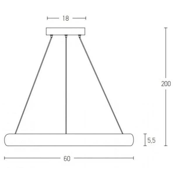 Jadalniany żyrandol ringowy 2054 LED 50W 3000K nad stół złoty