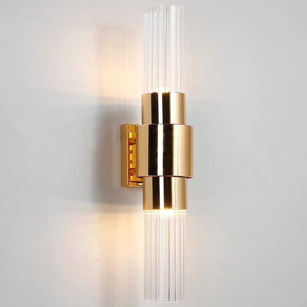 LAMPA ścienna CGGLASSTUBE COPEL szklana OPRAWA tuba kinkiet polerowany mosiądz