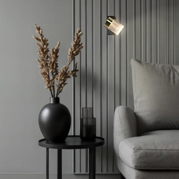 Ścienny kinkiet glamour Erovia LP-5923/1WS GD LED 6W CCT złoty czarny