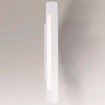 Kinkiet LAMPA ścienna OTARU 8642 Shilo prostokątna OPRAWA metalowa LISTWA do łazienki LED 19,2W 4000K IP44 biała