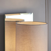 Ścienna lampa abażurowa L&-199515 Light& z lustrem biały nikiel