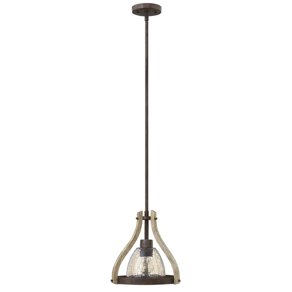 Rustykalna lampa wisząca Middlefield HK-MIDDLEFIELDP1 drewniana rdzawa