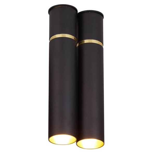 Lampa sufitowa Lynx MZ5006 Milagro sople rurki do salonu czarny złoty