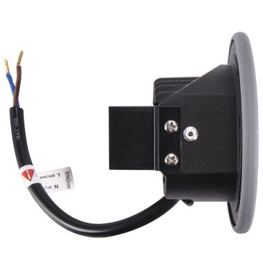 Okrągła LAMPA schodowa AZYL LED 03904 Ideus metalowa OPRAWA wpust LED 1,6W 4000K outdoor IP54 szary