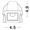 Sufitowa lampa wpuszczana BETARRO LE65126 LED 3W 3000K czarna biała