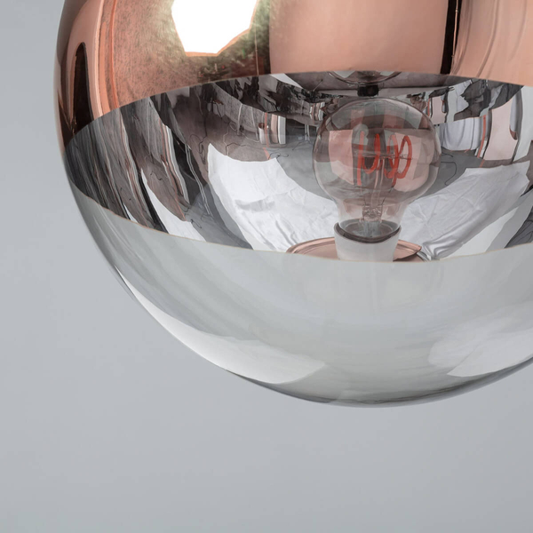 Szklana lampa wisząca Arteo ABR-LWA-E27 Abruzzo mosiądz przezroczysty