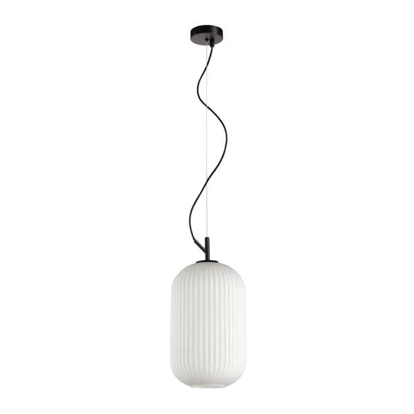 Zwisająca lampa owalna Rues PND-64536C-M-BL-OPA Italux biały czarny