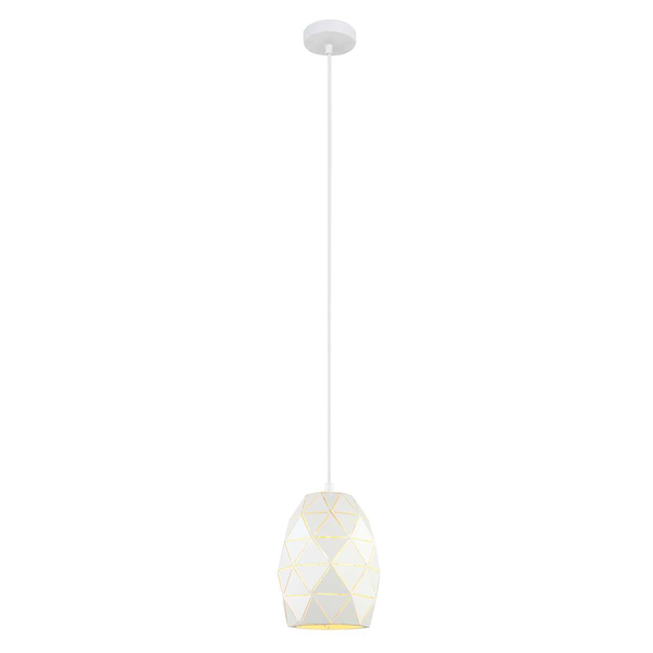 LAMPA wisząca HARLEY MDM-3480/1 W Italux metalowa OPRAWA geometryczny zwis biały