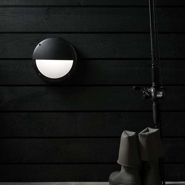 Zewnętrzna LAMPA ścienna HERO 106519 Markslojd elewacyjna OPRAWA kinkiet LED 9W 3000K IP44 outdoor okrągły czarny