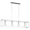 LAMPA wisząca SIGALO MD-BR4366-D4 CH Italux industrialna OPRAWA metalowy ZWIS prostokątna klatka loft chrom