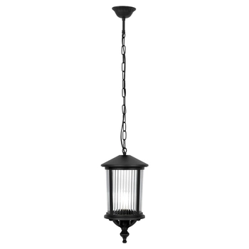 Wisząca lampa tarasowa Miami K-8221 IP44 lampion szklana metalowa czarna