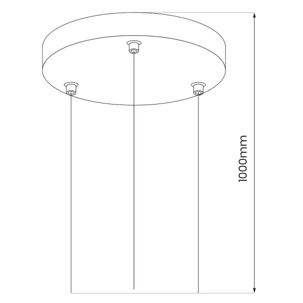 Zawiesie do plafonów MAQ ML0443 akcesoria metalowe czarne