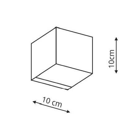 LAMPA ścienna ALASKA LP-104/1W WH Light Prestige metalowa OPRAWA kinkiet prostokątny biały