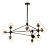 Wisząca lampa loft Astrifero ST-9047-10 transparent Step molekuły geometryczna czarna