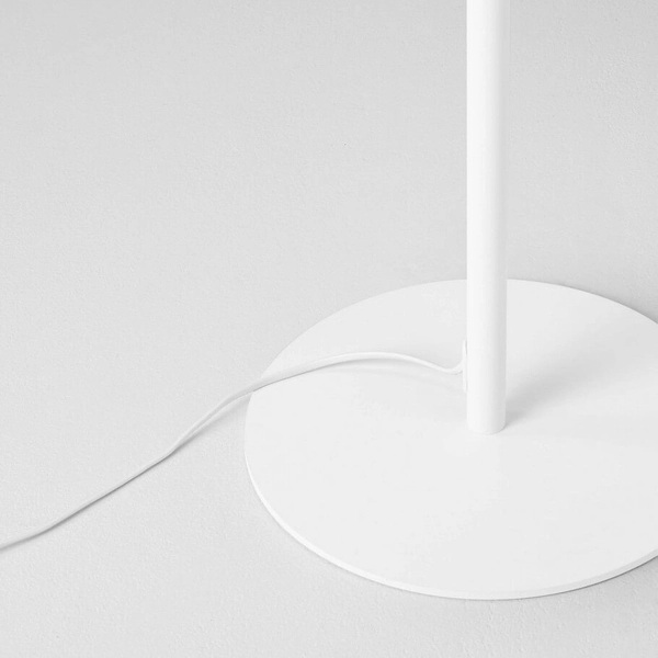 Lampa stojąca GUAVIARE LE44953 do salonu okrągła metalowa biała