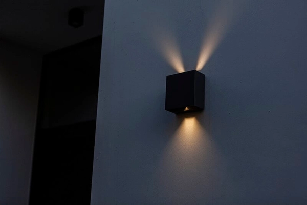 Ścienna LAMPA zewnętrzna GEMINI XF 5104002012 Lutec kinkiet OPRAWA metalowa LED 9W 3000K kwadratowa IP54 czarna