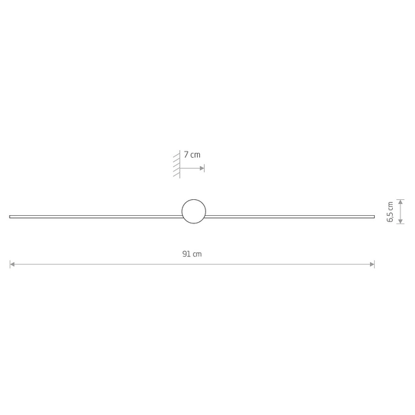 Lampa ścienna nad obraz PIN 8128 kinkiet 10W 4000K listwa czarna