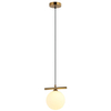 Nowoczesna lampa wisząca Merseta PND-463321M-BRO+W Italux antyczny brąz