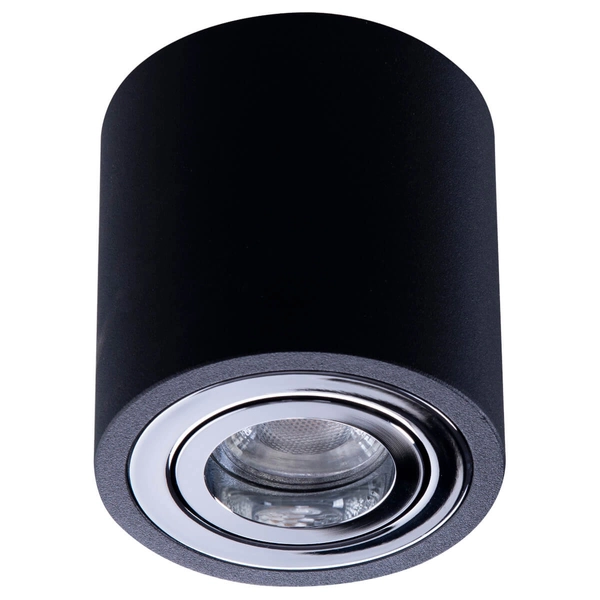 Kierunkowa lampa sufitowa Brant AZ2929 okrągła czarna chrom
