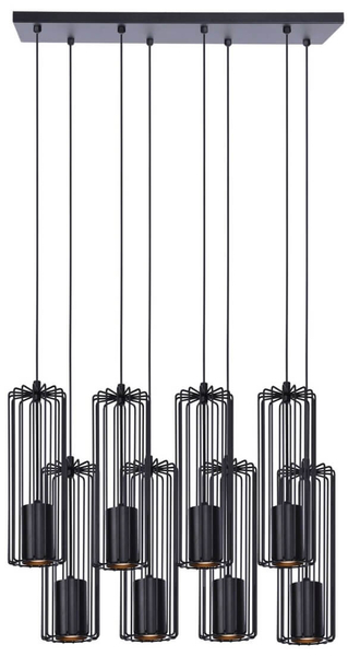 Wisząca lampa Falcon K-4933 kaskada nad łóżko czarna