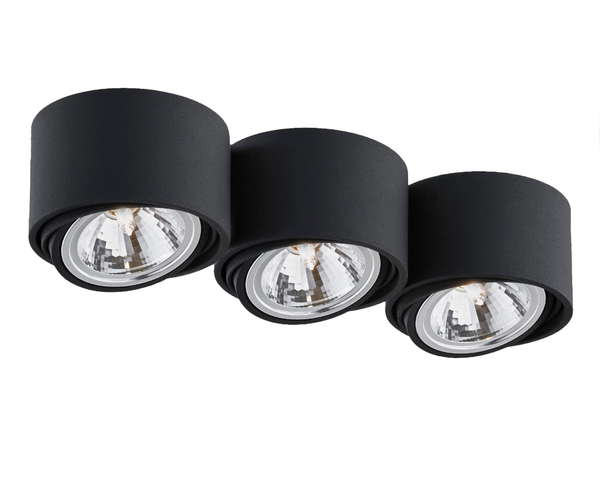 Sufitowa lampa natynkowa LUMOS 3 70256302 Kaspa spot ruchome reflektorki czarne