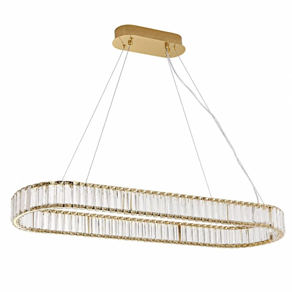 Wisząca lampa glamour ADONIS złota ST-8877P-100 1xLED 15W 3000K owalna