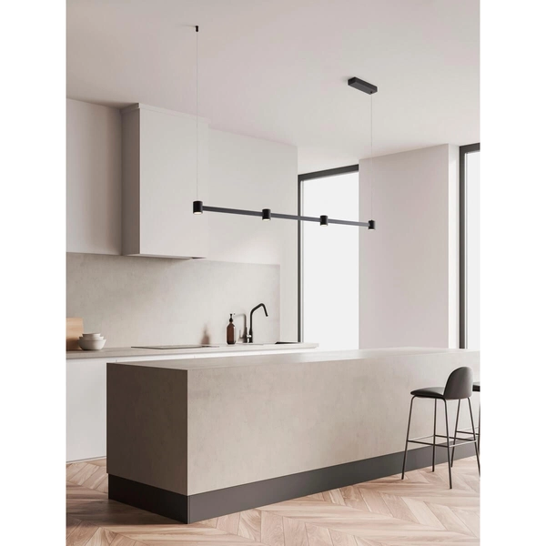 Lampa zwisająca na listwie PISCO LE44355 LED 24W 3000K podłużna czarna