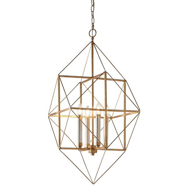 Wisząca lampa druciana L&-180228 Light& na łańcuchu złota