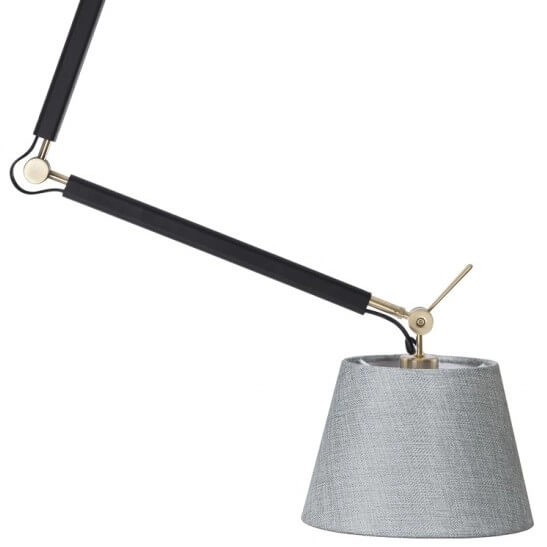 Wisząca lampa pokojowa zestaw Zyta AZ4192+AZ2601 wysięgnik czarna szara