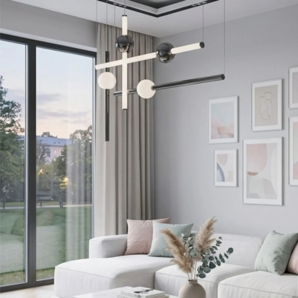 Wisząca lampa loftowa O-LINE LED 44W 3000K listwy nad stół ST-1691L-4 BLACK