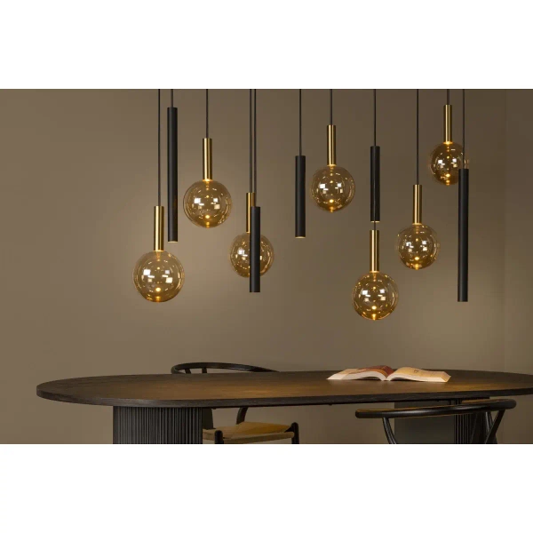 Wisząca lampa nad stół Josiane 21441/12/62 do jadalni szklane kule czarny
