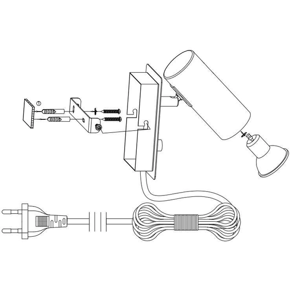 Industrialna LAMPA ścienna BARCELONA 107346 Markslojd metalowa OPRAWA kinkiet tuba regulowana biała