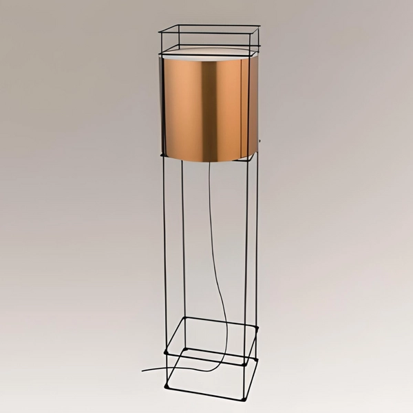 Podłogowa lampa Paa 9534 Shilo lampion czarny miedziany