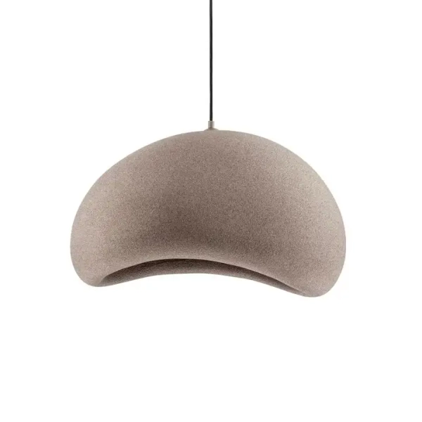 Zwisowa lampa japandi PALINZA LE45324 z żywicy kopuła brązowa