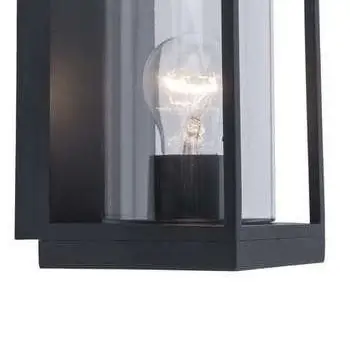 Ścienna LAMPA ogrodowa FLAIR 5288803012 Lutec elewacyjna OPRAWA zewnętrzna outdoor IP44 czarna przezroczysta