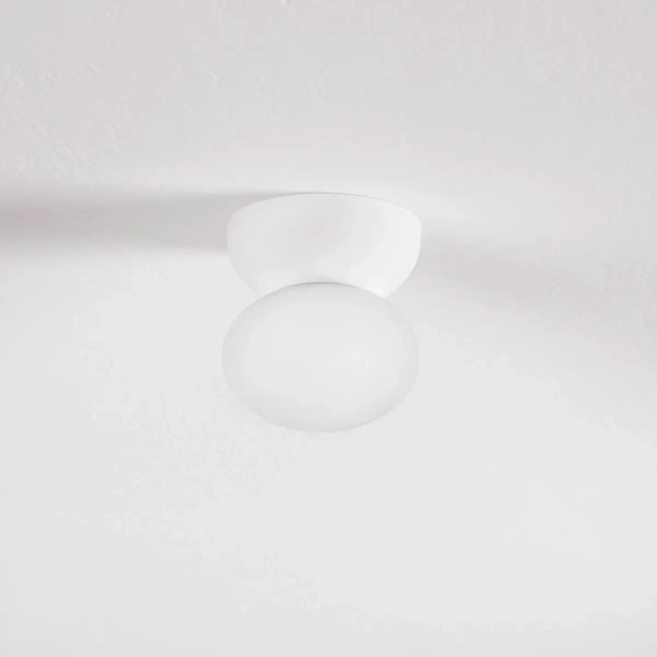 Gipsowa lampa sufitowa TROSILA biała LE45293 1xG9 kulista okrągła