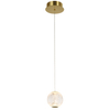 LAMPA wisząca ROSARIO PND-12220121-1A-GD Italux glamour OPRAWA zwis LED 4,2W 3000K szklany przezroczysty