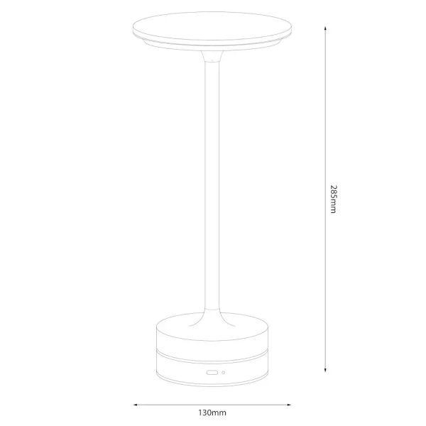 Komercyjna lampa stołowa Tavolo ML2269 LED 2,5W CCT USB-C czarny
