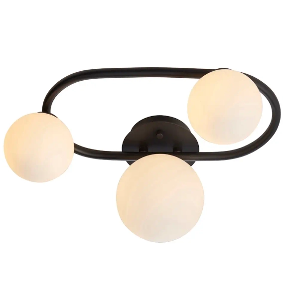 Kulista lampa sufitowa Pulsa 93524 kule balls biały IP44 czarny