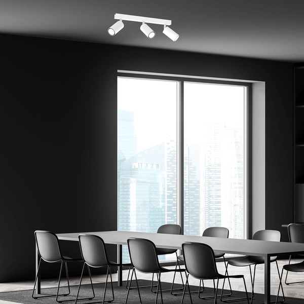 Sufitowa lampa Hudson MLP8803 metalowa do jadalni biała