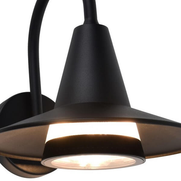 Tarasowa lampa ścienna SWAN 5213901012 kapuelusz metalowy czarny