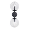 Loftowa lampa DORADO LP-002/2W BK Transp. Light Prestige kinkiet do sypialni czarny przezroczysty